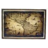 Quadro em Linho e Madeira Antique Mapa Mar Oldway - 2