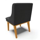 Ver imagem 5 de Kit 08 Cadeiras de Jantar Liz Corino Preto Base Fixa Madeira Castanho - D’Rossi