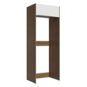 Ver imagem 1 de Porta-Geladeira Madesa Lux 1 Porta Basculante Rustic/Branco Veludo