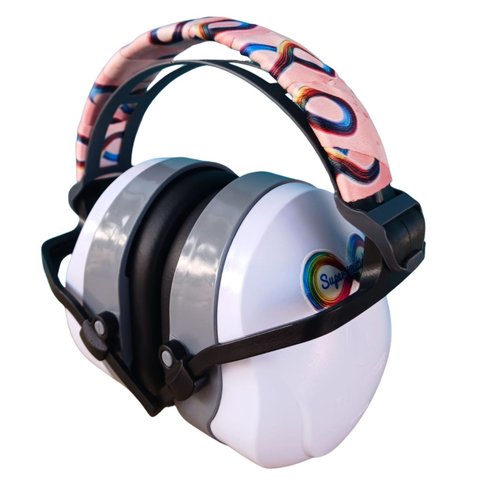Abafador de Ruidos para Autistas Infinity Pink Branco de 26 Db