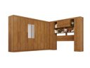 Ver imagem 2 de Guarda-Roupa Casal Modulado Canto com Espelho 13 Portas 4 Gavetas Multimóveis Madeirado