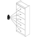 Ver imagem 3 de Livreiro Organizador Estante com Prateleiras Quarto Sala Escritório Encanto Branco Patrimar