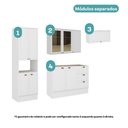 Ver mais imagens de Cozinha Completa com Balcão Milla Fern 10 Portas 3 Gavetas MDF Branco Móveis Carraro