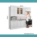 Ver imagem 4 de Cozinha Completa com Balcão Milla Fern 10 Portas 3 Gavetas MDF Branco Móveis Carraro