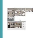 Ver imagem 3 de Cozinha Completa com Balcão Milla Fern 10 Portas 3 Gavetas MDF Branco Móveis Carraro