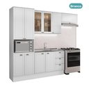 Ver imagem 5 de Cozinha Completa com Balcão Milla Fern 10 Portas 3 Gavetas MDF Branco Móveis Carraro