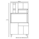 Ver imagem 3 de Kit Cozinha 6 Portas 1 Gaveta Carol Branco/rovere/amêndoa - Poliman