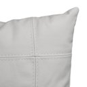 Ver imagem 4 de Almofada Decorativa de Couro Legítimo 45x45cm Bella Branco - Mozzelar