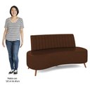 Ver imagem 5 de Sofá 2 Lugares para Sala Living 160cm Pés Palito Tamar K04 Sintético Marrom - Mpozenato