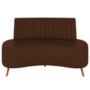 Ver mais imagens de Sofá 2 Lugares para Sala Living 160cm Pés Palito Tamar K04 Sintético Marrom - Mpozenato