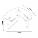 Ver imagem 3 de Mesa de Centro com Tampo de Vidro Cult Artely