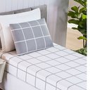 Ver imagem 1 de Jogo de Lençol Cama Solteiro 2 Peças Micropercal 200 Fios Austin:cinza