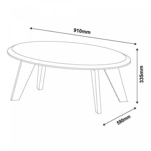 Mesa de Centro Oval Ellis Artely - 3