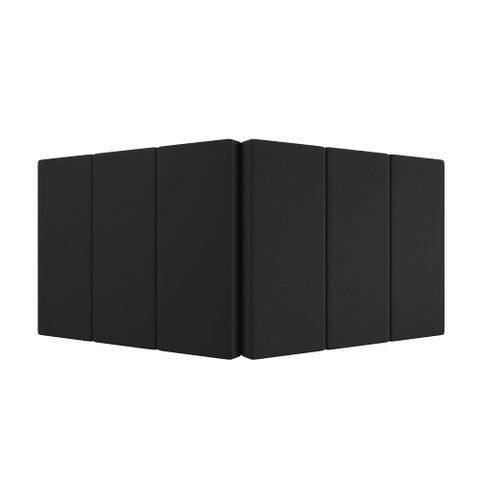Cabeceira Lisa Queen Estofada Suede Espuma Premium Modulada Conforto e Design - Preto