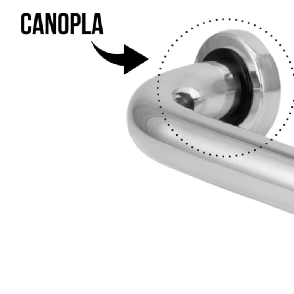 Barra de Apoio para Banheiro 30cm em Aço Inox NBR 9050 - 1392 - FURKIN BARRA DE APOIO 30CM INOX NBR  - 5