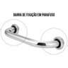 Barra de Apoio para Banheiro 30cm em Aço Inox NBR 9050 - 1392 - FURKIN BARRA DE APOIO 30CM INOX NBR  - 4