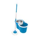 Ver imagem 2 de Balde Spin Mop 360 Centrifuga 2 Esfregão Cesto Inox Azul