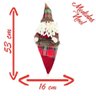 Decoração Enfeite Árvore Natal Papai Noel Saco Natalino 53cm - 2