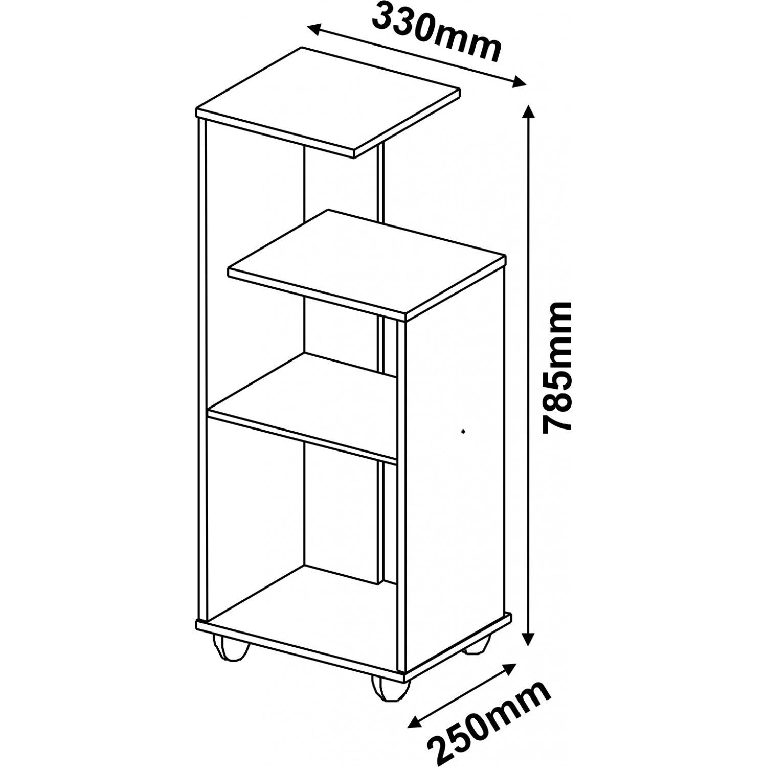 Mesa Lateral para Telefone com Rodízio Bis  - 2