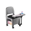 Ver imagem 2 de Cadeira Mesa Manicure Cirandinha Bari Cinza - Dompel