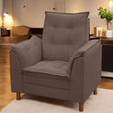 Ver imagem 2 de Kit 02 Poltronas Isa Escritório Consultório Recepção Suede Marrom - Mabe Magazine