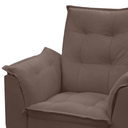 Ver imagem 7 de Kit 02 Poltronas Isa Escritório Consultório Recepção Suede Marrom - Mabe Magazine