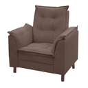 Ver imagem 3 de Kit 02 Poltronas Isa Escritório Consultório Recepção Suede Marrom - Mabe Magazine