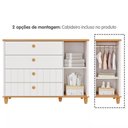 Ver imagem 4 de Cômoda Infantil Cupcake 1 Porta e 4 Gavetas Branco Acetinado/Nature - Permóbili Baby