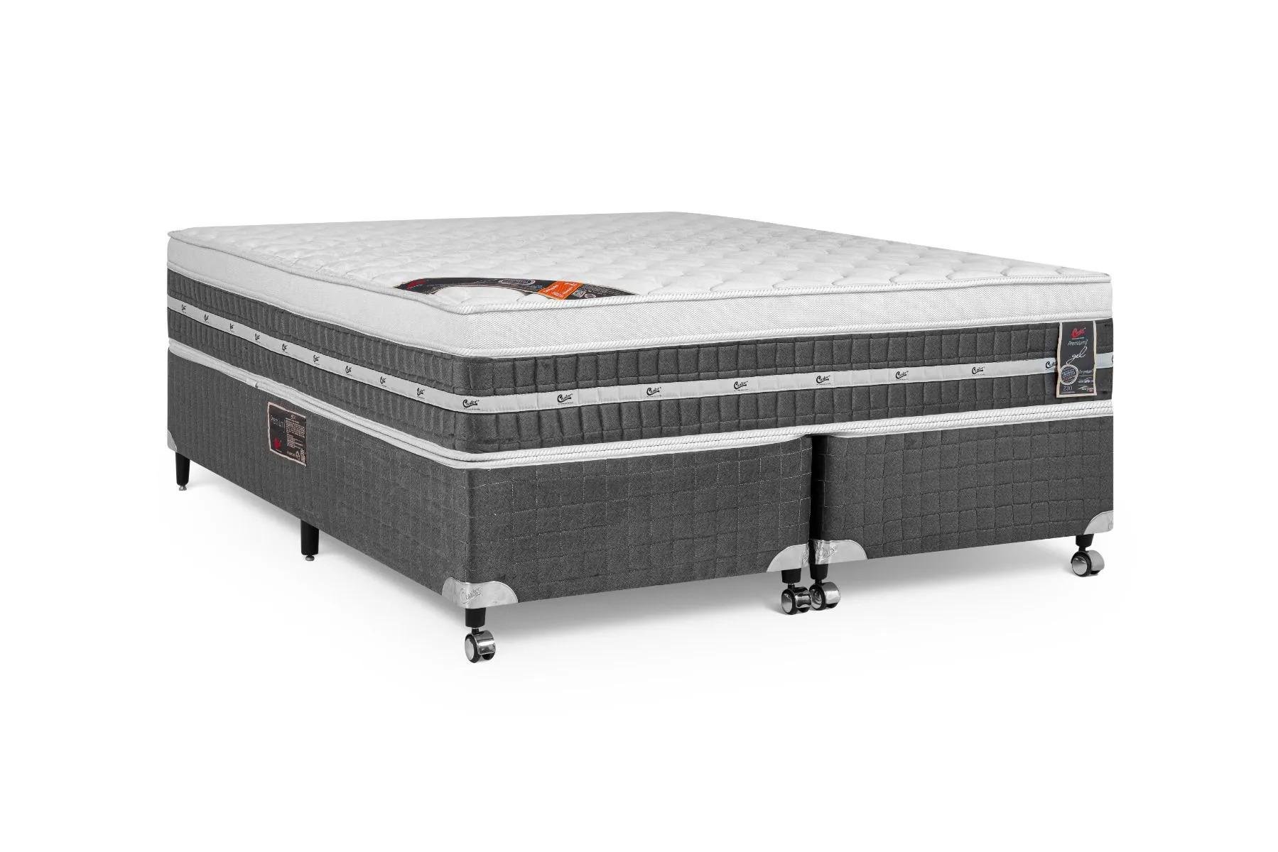 Cama Castor Queen Premium Gel Pocket 158x198x59 + Box Castor - 1