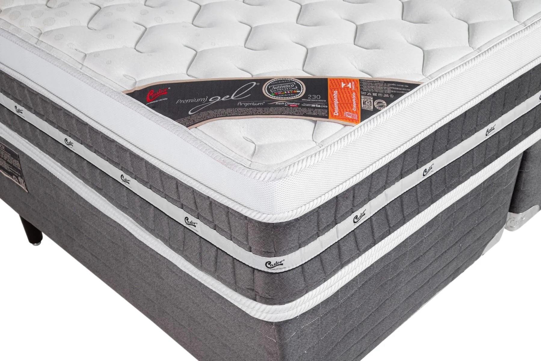 Cama Castor Queen Premium Gel Pocket 158x198x59 + Box Castor - 3