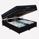 Ver imagem 2 de Cama Box Baú Casal Bipartido 138cm Royal Air com Colchão Molas Ensacadas Branco Royal