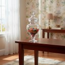 Ver imagem 1 de Potiche Decorativo Bomboniere Home&co Vidro 44x18x18cm Transparente