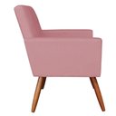 Ver imagem 4 de Kit 2 Poltronas Nina Suede Pés Palito Castanho - Pallazio Cor Rosê