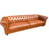 Sofá de Couro 4 Lugares Chesterfield 2,40 Conhaque - Mozzelar - 4