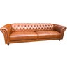 Sofá de Couro 4 Lugares Chesterfield 2,40 Conhaque - Mozzelar - 5