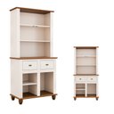 Ver imagem 4 de Kit Cozinha 4 Portas 2 Gavetas Tampo Base e Pés em Madeira Maciça Joy Branco/Off White