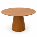 Ver imagem 2 de Mesa de Jantar Redonda 130cm em MDF Melamínico Freijó - Base Cone
