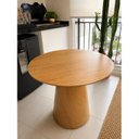 Ver imagem 4 de Mesa de Jantar Redonda 130cm em MDF Melamínico Freijó - Base Cone