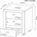 Ver imagem 5 de Kit 5 Peças com Escrivaninha, Gaveteiro, Armário Multiuso Baixo, Estante e Balcão Amendoa