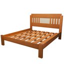 Ver imagem 2 de Cama Casal 117x145,8cm 100% MDF Marina Marrom/Marrome/Off White