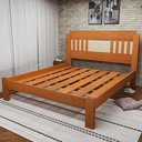 Ver imagem 4 de Cama Casal 117x145,8cm 100% MDF Marina Marrom/Marrome/Off White