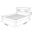 Ver imagem 3 de Cama Casal 117x145,8cm 100% MDF Marina Marrom/Marrome/Off White