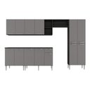 Ver imagem 7 de Armário Cozinha Modulada Completa 298cm Pequim Top Multimóveis Mp3770 Preto/lacca Fumê