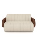 Ver imagem 5 de Sofá Decorativo Living Sala de Estar Bornéu 188cm Pés de Madeira Pu/veludo Marrom/bege Claro G33 - G