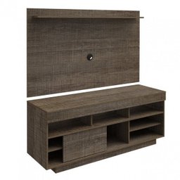 Rack com Painel para TV até 47 Polegadas 2 Prateleiras Roma Moderno Artely - 7