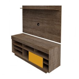 Rack com Painel para TV até 47 Polegadas 2 Prateleiras Roma Moderno Artely - 10