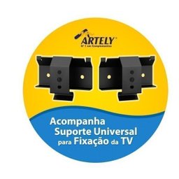 Rack com Painel para TV até 47 Polegadas 2 Prateleiras Roma Moderno Artely - 12