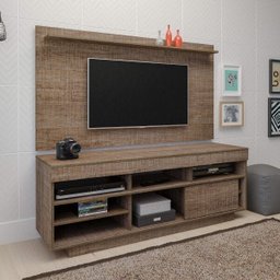 Rack com Painel para TV até 47 Polegadas 2 Prateleiras Roma Moderno Artely - 1