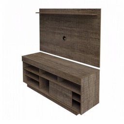 Rack com Painel para TV até 47 Polegadas 2 Prateleiras Roma Moderno Artely - 9