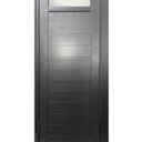 Ver mais imagens de Porta Camarão Lambril com Vidro Linha Veneza 210x80 Abertura Direita Preto Esquadrias Bergamo